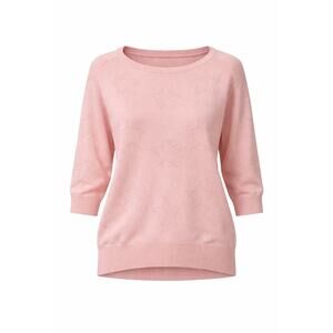 Rafaella Womens XL Pink Star Knit Sweater Crew Neck Long Sleeve
